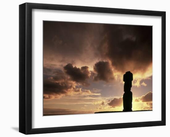 Moai at Ahu Tahai, Easter Island, Chile-Angelo Cavalli-Framed Photographic Print