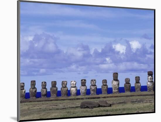 Moai at Ahu Tongariki, Easter Island, Chile-Angelo Cavalli-Mounted Photographic Print