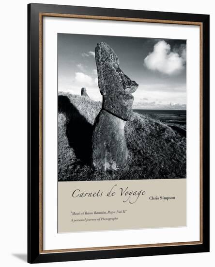 Moai At Ranu Ranuku, Rapu Nui III-Chris Simpson-Framed Giclee Print