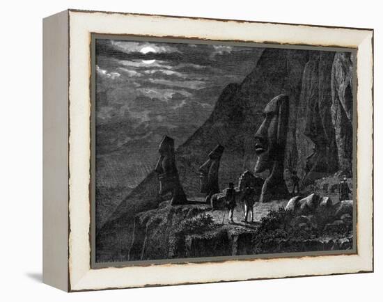 Moai, Easter Island, 19th Century-A de Bar-Framed Premier Image Canvas