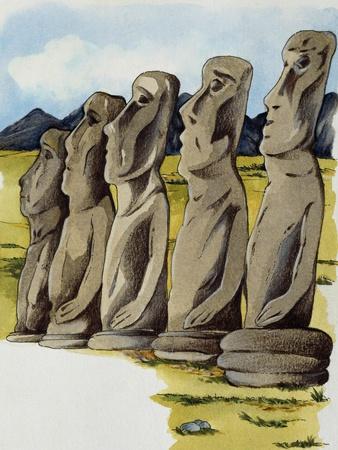 Easter Island Emoji Art Prints for Sale