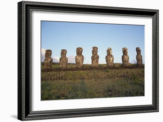 Moai of Ahu Ko Te Riku-null-Framed Giclee Print