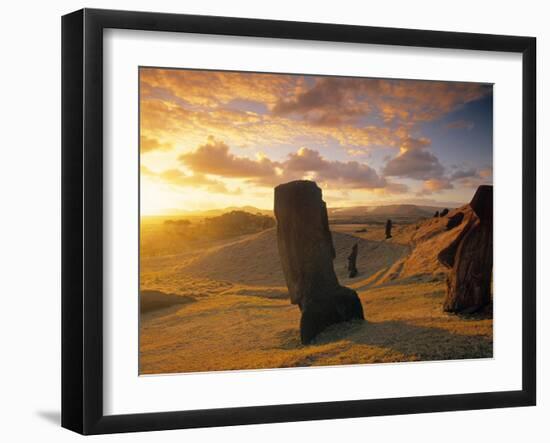 Moai Quarry, Easter Island, Chile-Walter Bibikow-Framed Photographic Print