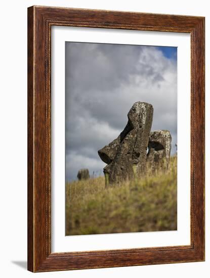 Moai Statue, Quarry On Easter Island, Chile, Remote Volcanic Island In Polynesia-Karine Aigner-Framed Photographic Print