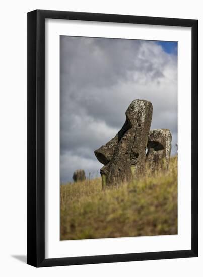 Moai Statue, Quarry On Easter Island, Chile, Remote Volcanic Island In Polynesia-Karine Aigner-Framed Photographic Print