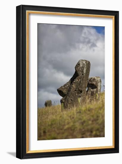 Moai Statue, Quarry On Easter Island, Chile, Remote Volcanic Island In Polynesia-Karine Aigner-Framed Photographic Print