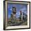 Moai Statues, Ahu Akivi, Easter Island, UNESCO World Heritage Site, Chile, Pacific-Geoff Renner-Framed Photographic Print