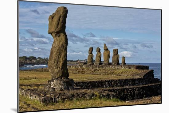 Moai Statues At Ahu Tahai On Easter Island, Chile-Karine Aigner-Mounted Photographic Print