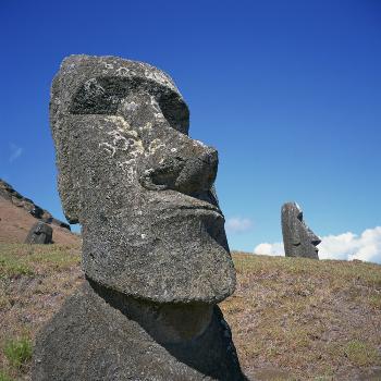 Moai Art Print Easter Island Head Wall Art Travel Poster 