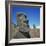 Moai Statues Carved from Crater Walls, Easter Island, Chile-Geoff Renner-Framed Photographic Print