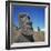 Moai Statues Carved from Crater Walls, Easter Island, Chile-Geoff Renner-Framed Photographic Print