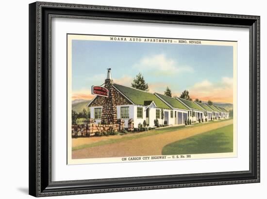 Moana Auto Apartments, Reno, Nevada-null-Framed Art Print