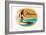 Moana Hotel Luggage Label-null-Framed Art Print