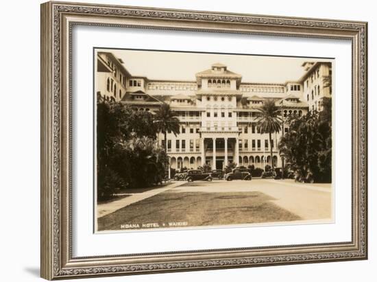 Moana Hotel, Waikiki, Hawaii-null-Framed Art Print