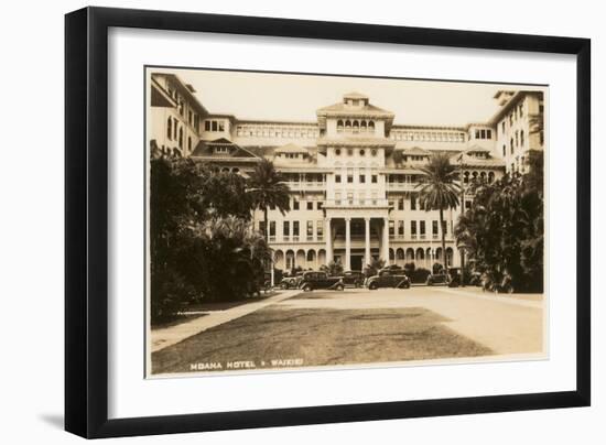 Moana Hotel, Waikiki, Hawaii-null-Framed Art Print