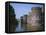 Moat and Outer Curtain Wall at Beaumaris Castle-Nigel Blythe-Framed Premier Image Canvas