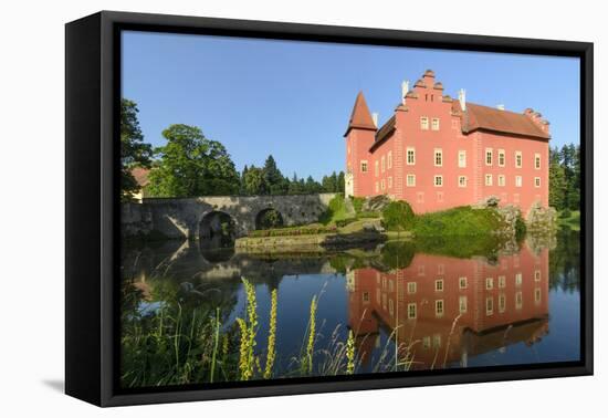 Moated Castle Cerium Vein Lhota Rothlhotta, Czechia-Volker Preusser-Framed Premier Image Canvas