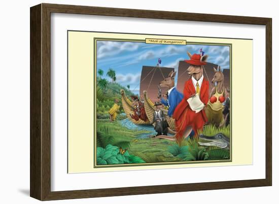 Mob of Kangaroos-Richard Kelly-Framed Art Print