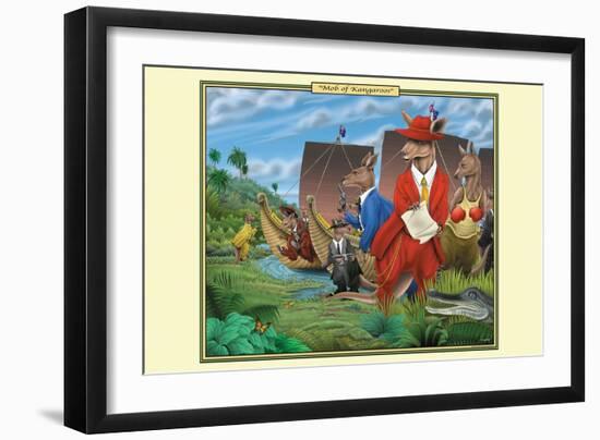 Mob of Kangaroos-Richard Kelly-Framed Art Print