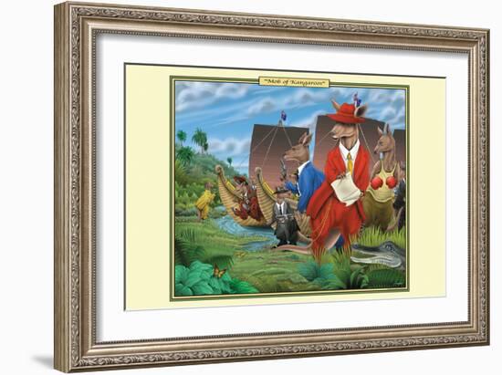 Mob of Kangaroos-Richard Kelly-Framed Art Print