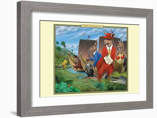 Mob of Kangaroos-Richard Kelly-Framed Art Print