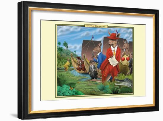 Mob of Kangaroos-Richard Kelly-Framed Art Print