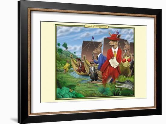 Mob of Kangaroos-Richard Kelly-Framed Art Print