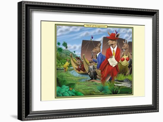 Mob of Kangaroos-Richard Kelly-Framed Art Print