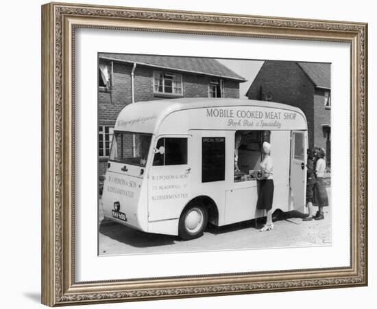 Mobile Cooked Meat Shop of W J Poxon and Sons Kidderminster Specialising in Pork Pies-null-Framed Photographic Print