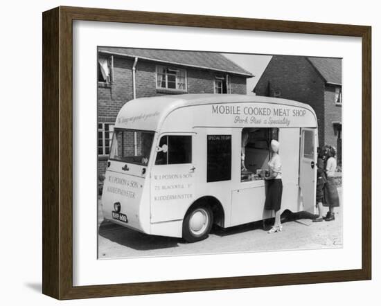 Mobile Cooked Meat Shop of W J Poxon and Sons Kidderminster Specialising in Pork Pies-null-Framed Photographic Print