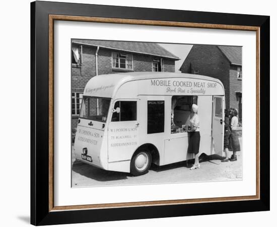 Mobile Cooked Meat Shop of W J Poxon and Sons Kidderminster Specialising in Pork Pies-null-Framed Photographic Print