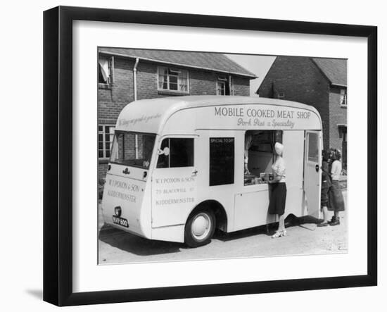 Mobile Cooked Meat Shop of W J Poxon and Sons Kidderminster Specialising in Pork Pies-null-Framed Photographic Print