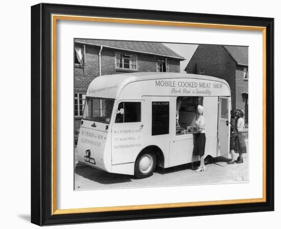 Mobile Cooked Meat Shop of W J Poxon and Sons Kidderminster Specialising in Pork Pies-null-Framed Photographic Print