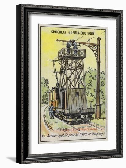 Mobile Platform for Repairing Overhead Power Lines on Tramways-null-Framed Giclee Print