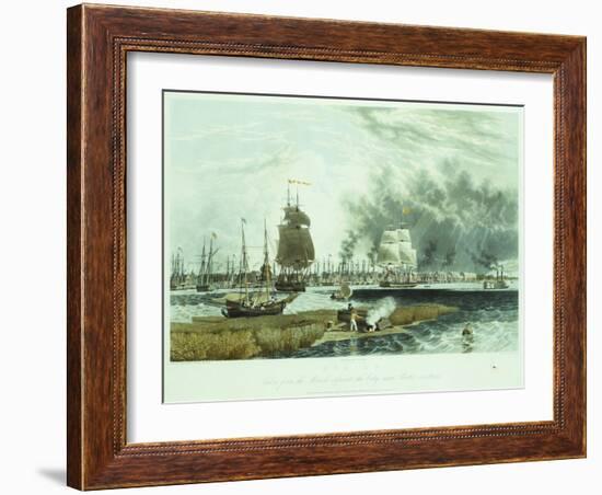 Mobile, Taken from the Marsh Opposite the City Near Pinto's Residence-John Bachman-Framed Giclee Print