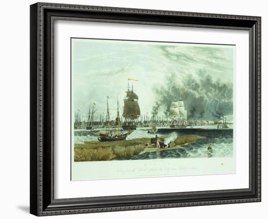 Mobile, Taken from the Marsh Opposite the City Near Pinto's Residence-John Bachman-Framed Giclee Print