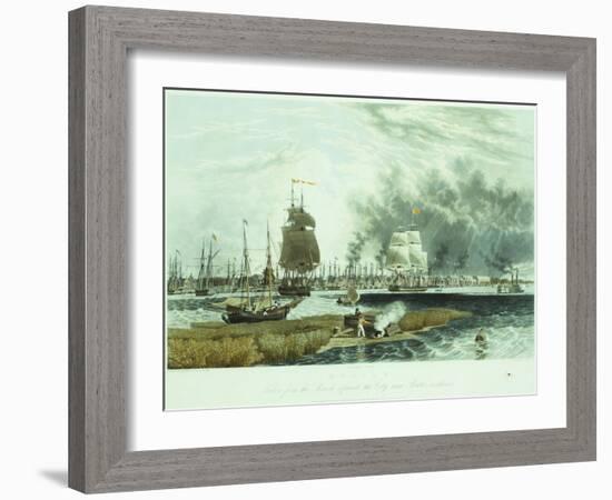 Mobile, Taken from the Marsh Opposite the City Near Pinto's Residence-John Bachman-Framed Giclee Print