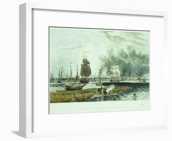 Mobile, Taken from the Marsh Opposite the City Near Pinto's Residence-John Bachman-Framed Giclee Print