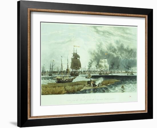 Mobile, Taken from the Marsh Opposite the City Near Pinto's Residence-John Bachman-Framed Giclee Print