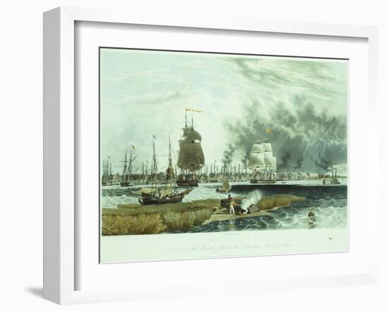 Mobile, Taken from the Marsh Opposite the City Near Pinto's Residence-John Bachman-Framed Giclee Print