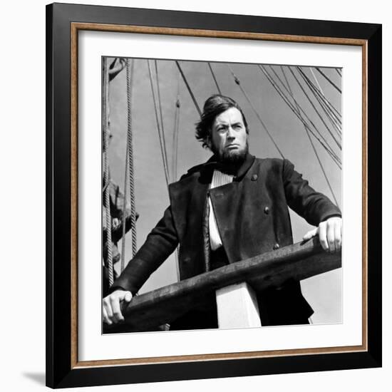 Moby Dick, Gregory Peck, 1956-null-Framed Photo