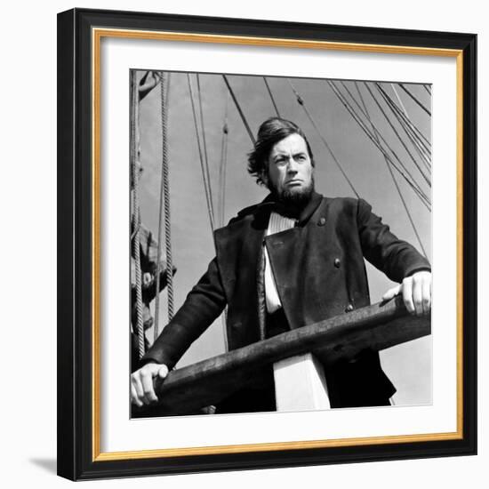 Moby Dick, Gregory Peck, 1956-null-Framed Photo