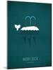 Moby Dick Minimal-Christian Jackson-Mounted Art Print