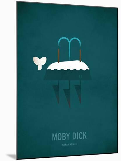 Moby Dick Minimal-Christian Jackson-Mounted Art Print