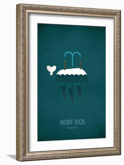 Moby Dick Minimal-Christian Jackson-Framed Premium Giclee Print