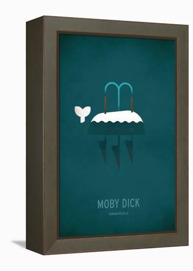 Moby Dick Minimal-Christian Jackson-Framed Stretched Canvas