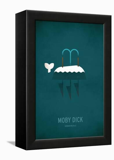 Moby Dick Minimal-Christian Jackson-Framed Stretched Canvas