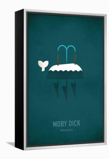 Moby Dick Minimal-Christian Jackson-Framed Stretched Canvas