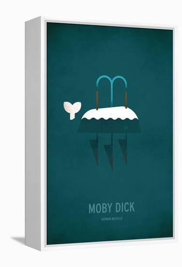 Moby Dick Minimal-Christian Jackson-Framed Stretched Canvas