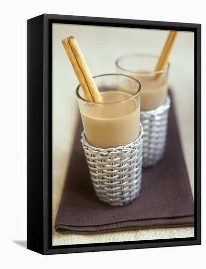 Mocha Coffee (With Milk, Cocoa, Chocolate Syrup)-Jean Cazals-Framed Premier Image Canvas